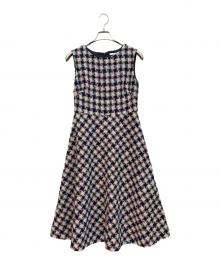 ANAYI×LINTON（アナイ×リントン）の古着「ノースリーブワンピース」｜ネイビー×ピンク