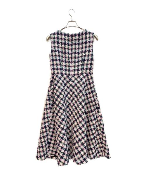 ANAYI（アナイ）ANAYI (アナイ) LINTON (リントン) ノースリーブワンピース ネイビー×ピンク サイズ:36の古着・服飾アイテム