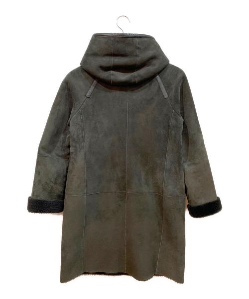 23区（ニジュウサンク）23区 (ニジュウサンク) ラムレザームートンコート グレー サイズ:40の古着・服飾アイテム