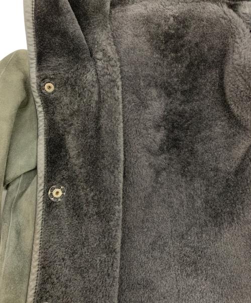 23区（ニジュウサンク）23区 (ニジュウサンク) ラムレザームートンコート グレー サイズ:40の古着・服飾アイテム