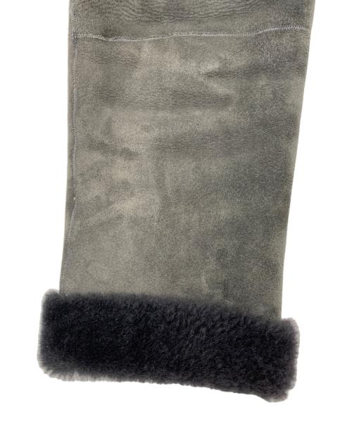 23区（ニジュウサンク）23区 (ニジュウサンク) ラムレザームートンコート グレー サイズ:40の古着・服飾アイテム