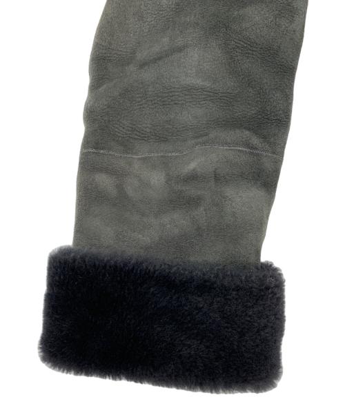 23区（ニジュウサンク）23区 (ニジュウサンク) ラムレザームートンコート グレー サイズ:40の古着・服飾アイテム