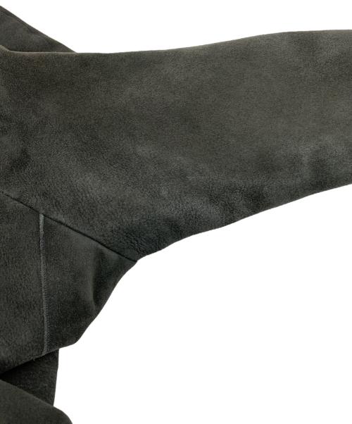 23区（ニジュウサンク）23区 (ニジュウサンク) ラムレザームートンコート グレー サイズ:40の古着・服飾アイテム