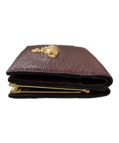 Vivienne Westwood（ヴィヴィアンウエストウッド）Vivienne Westwood (ヴィヴィアンウエストウッド) 2つ折り財布 ワインレッドの古着・服飾アイテム