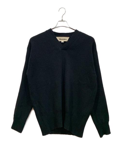 slopeslow（スロープスロウ）slopeslow (スロープスロウ) 厚手ニット ブラック サイズ:Lの古着・服飾アイテム