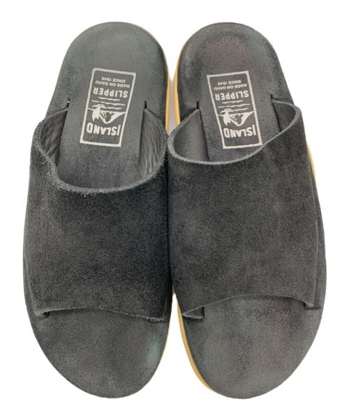ISLAND SLIPPER（アイランドスリッパ）ISLAND SLIPPER (アイランドスリッパ) スウェードサンダル ブラック サイズ:8の古着・服飾アイテム