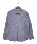 AVIREXアヴィレックス）の古着「長袖シャツ」｜ブルー