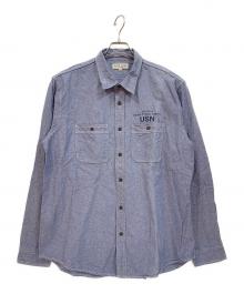 AVIREX（アヴィレックス）の古着「長袖シャツ」｜ブルー