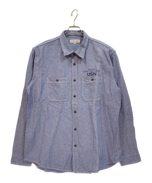 AVIREX（アヴィレックス）AVIREX (アヴィレックス) 長袖シャツ ブルー サイズ:2XLの古着・服飾アイテム