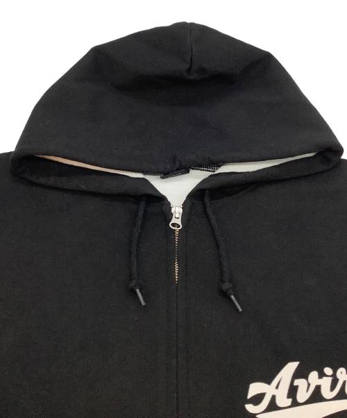 AVIREX（アヴィレックス）AVIREX (アヴィレックス) ジップパーカー ブラック サイズ:XLの古着・服飾アイテム