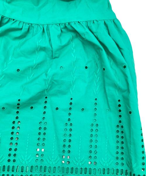 DEPAREILLE（デパリエ）DEPAREILLE (デパリエ) フラワーエンブロイダリーホルターネックドレス グリーン サイズ:Mの古着・服飾アイテム