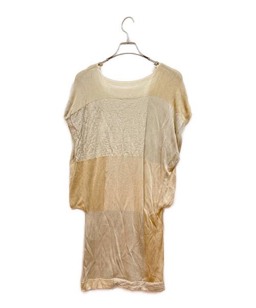 ISSEY MIYAKE（イッセイミヤケ）ISSEY MIYAKE (イッセイミヤケ) 薄手ニット ベージュ サイズ:2の古着・服飾アイテム