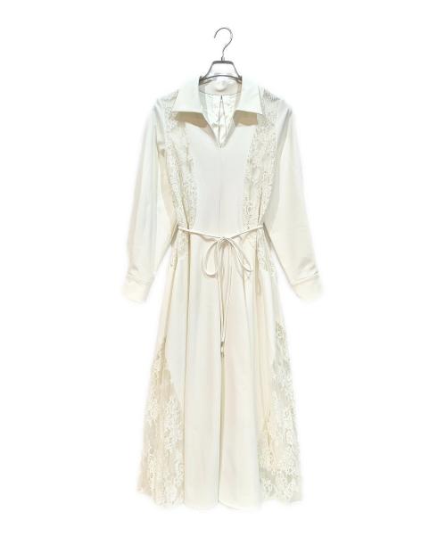 anuans（アニュアンス）anuans (アニュアンス) ブーケレーススウィッチフレアワンピース ホワイト サイズ:Fの古着・服飾アイテム