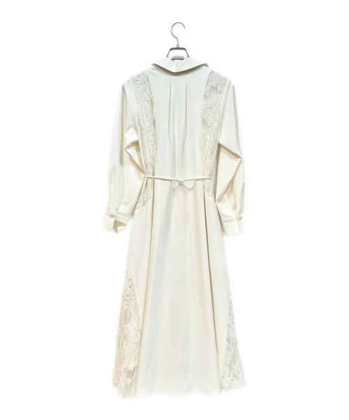 anuans（アニュアンス）anuans (アニュアンス) ブーケレーススウィッチフレアワンピース ホワイト サイズ:Fの古着・服飾アイテム