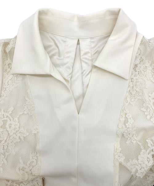 anuans（アニュアンス）anuans (アニュアンス) ブーケレーススウィッチフレアワンピース ホワイト サイズ:Fの古着・服飾アイテム