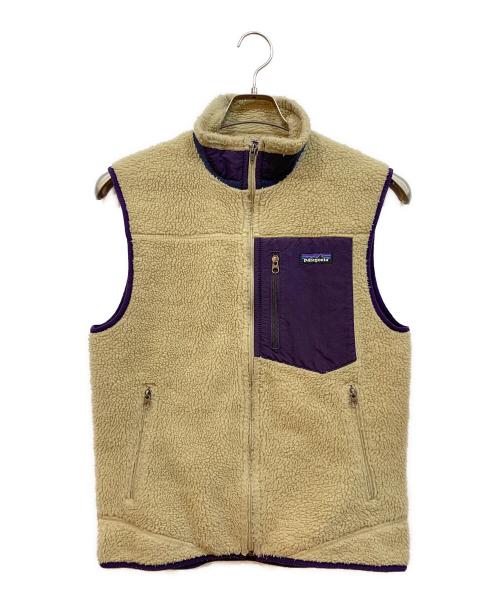 Patagonia（パタゴニア）Patagonia (パタゴニア) クラシックレトロX ベスト ベージュ×パープル サイズ:Sの古着・服飾アイテム
