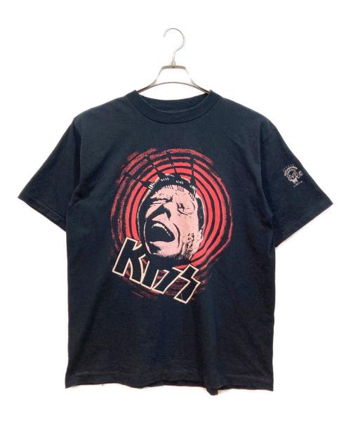 ALL SPORT（オールスポーツ）ALL SPORT (オールスポーツ) KISS FORK HEAD TOUR FAN CLUB Tee ブラック サイズ:44（L）の古着・服飾アイテム