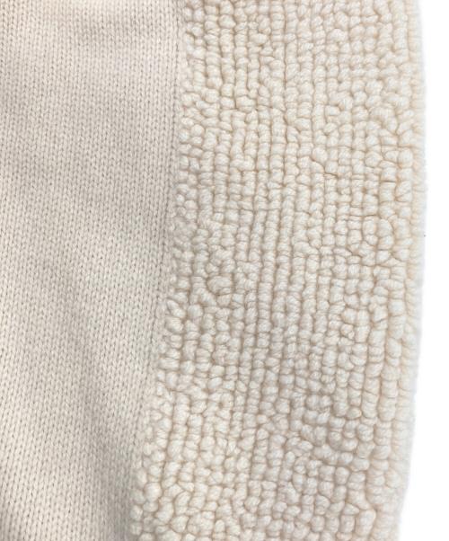 STUDIO NICHOLSON（スタジオ ニコルソン）STUDIO NICHOLSON (スタジオ ニコルソン) 厚手ニット アイボリー×パープル サイズ:M 未使用品の古着・服飾アイテム