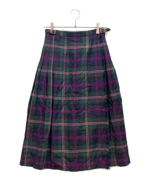 O'NEIL OF DUBLIN（オニールオブダブリン）O'NEIL OF DUBLIN (オニールオブダブリン) スカート グリーン×ピンク サイズ:36の古着・服飾アイテム