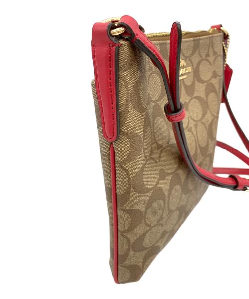 COACH（コーチ）COACH (コーチ) ショルダーバッグ ベージュ×ピンクの古着・服飾アイテム