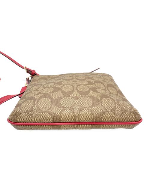 COACH（コーチ）COACH (コーチ) ショルダーバッグ ベージュ×ピンクの古着・服飾アイテム