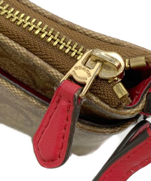 COACH（コーチ）COACH (コーチ) ショルダーバッグ ベージュ×ピンクの古着・服飾アイテム