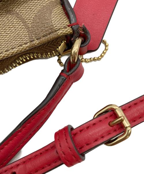 COACH（コーチ）COACH (コーチ) ショルダーバッグ ベージュ×ピンクの古着・服飾アイテム