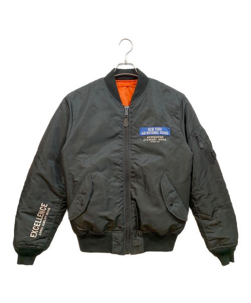 AVIREX（アヴィレックス）AVIREX (アヴィレックス) MA-1ジャケット ブラック サイズ:LARGEの古着・服飾アイテム