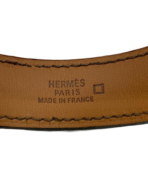 HERMES（エルメス）HERMES (エルメス) レザーブレスレット ダークブラウンの古着・服飾アイテム