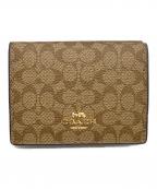 COACHコーチ）の古着「3つ折り財布」｜ベージュ