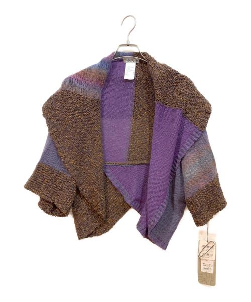FUGA FUGA（フーガフーガ）FUGA FUGA (フーガフーガ) ニットカーディガン ネイビー×ブラウン サイズ:F 未使用品の古着・服飾アイテム