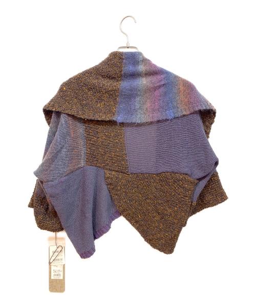 FUGA FUGA（フーガフーガ）FUGA FUGA (フーガフーガ) ニットカーディガン ネイビー×ブラウン サイズ:F 未使用品の古着・服飾アイテム