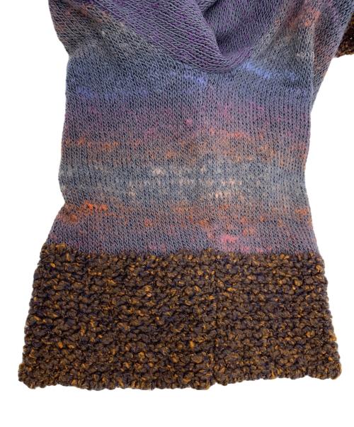 FUGA FUGA（フーガフーガ）FUGA FUGA (フーガフーガ) ニットカーディガン ネイビー×ブラウン サイズ:F 未使用品の古着・服飾アイテム