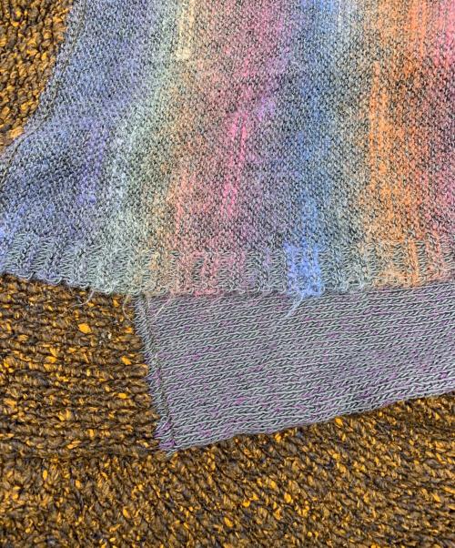 FUGA FUGA（フーガフーガ）FUGA FUGA (フーガフーガ) ニットカーディガン ネイビー×ブラウン サイズ:F 未使用品の古着・服飾アイテム