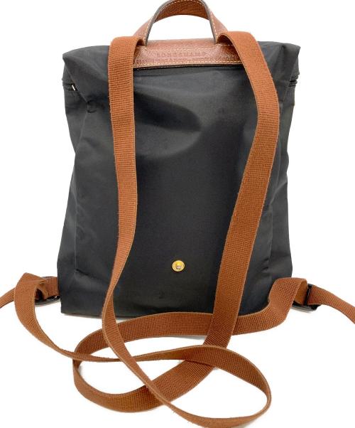 LONGCHAMP（ロンシャン）LONGCHAMP (ロンシャン) リュック ブラック×ブラウンの古着・服飾アイテム