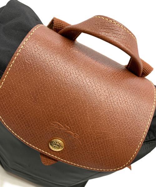 LONGCHAMP（ロンシャン）LONGCHAMP (ロンシャン) リュック ブラック×ブラウンの古着・服飾アイテム