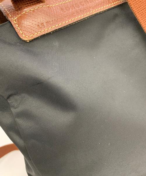 LONGCHAMP（ロンシャン）LONGCHAMP (ロンシャン) リュック ブラック×ブラウンの古着・服飾アイテム