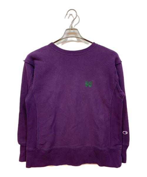 Champion（チャンピオン）Champion (チャンピオン) Needles (ニードルズ) BEAMS BOY (ビームスボーイ) 別注リバースウィーブスウェット パープル サイズ:XSの古着・服飾アイテム