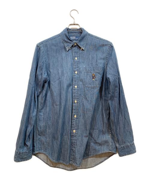 POLO RALPH LAUREN（ポロ・ラルフローレン）POLO RALPH LAUREN (ポロ・ラルフローレン) BEAMS (ビームス) デニムシャツ インディゴ サイズ:Mの古着・服飾アイテム