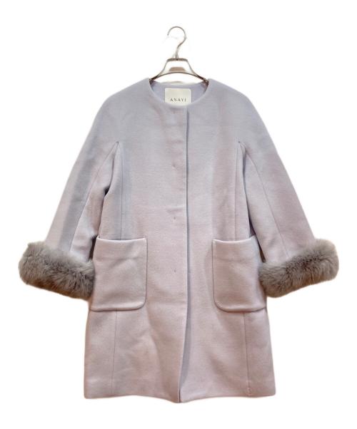 ANAYI（アナイ）ANAYI (アナイ) ウールコート ブルー サイズ:36の古着・服飾アイテム