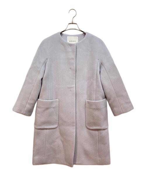 ANAYI（アナイ）ANAYI (アナイ) ウールコート ブルー サイズ:36の古着・服飾アイテム