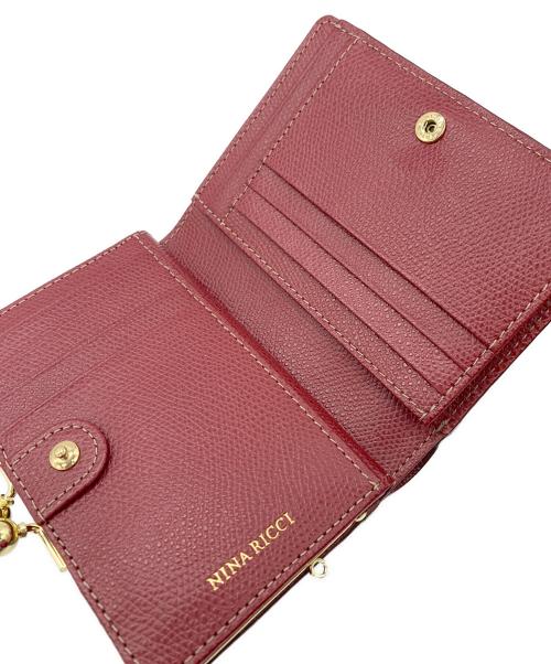 NINA RICCI（ニナリッチ）NINA RICCI (ニナリッチ) 2つ折り財布 ブラウン×レッドの古着・服飾アイテム
