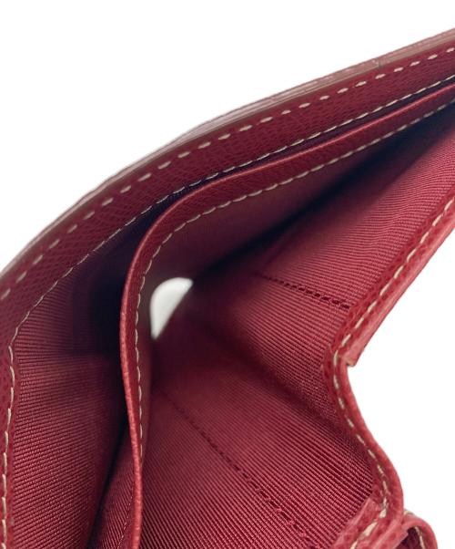 NINA RICCI（ニナリッチ）NINA RICCI (ニナリッチ) 2つ折り財布 ブラウン×レッドの古着・服飾アイテム