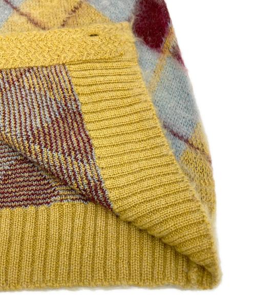 Needles（ニードルズ）Needles (ニードルズ) ニットカーディガン イエロー×ブルー サイズ:XSの古着・服飾アイテム