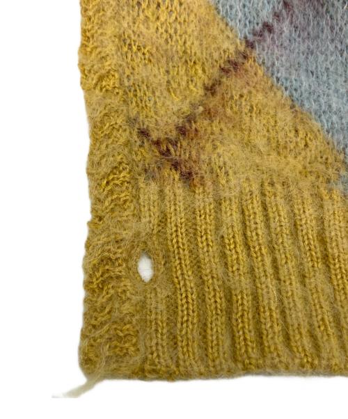 Needles（ニードルズ）Needles (ニードルズ) ニットカーディガン イエロー×ブルー サイズ:XSの古着・服飾アイテム