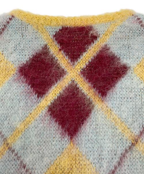 Needles（ニードルズ）Needles (ニードルズ) ニットカーディガン イエロー×ブルー サイズ:XSの古着・服飾アイテム