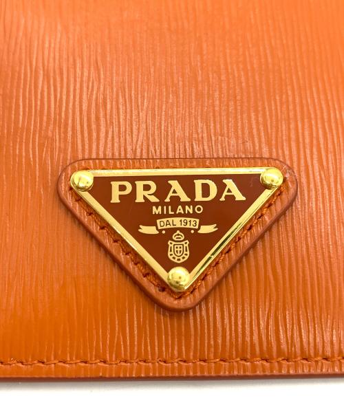 PRADA（プラダ）PRADA (プラダ) カードケース オレンジの古着・服飾アイテム