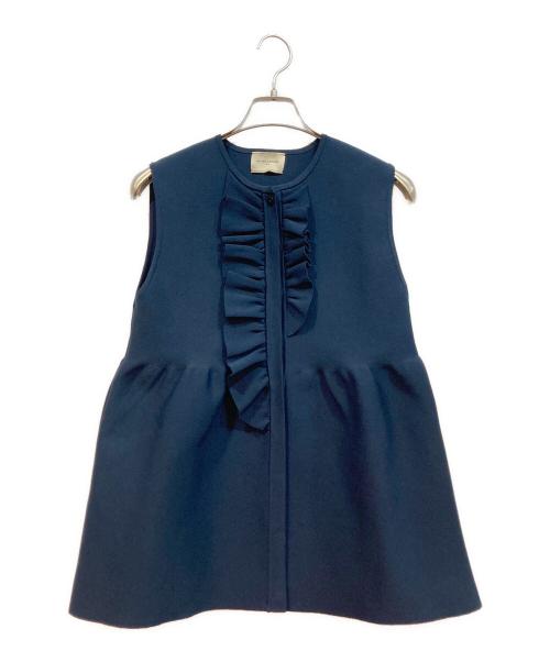 UNITED ARROWS（ユナイテッドアローズ）UNITED ARROWS (ユナイテッドアローズ) イレギュラーフリルベスト ネイビー サイズ:表記なしの古着・服飾アイテム