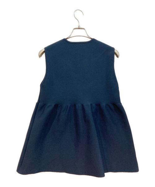 UNITED ARROWS（ユナイテッドアローズ）UNITED ARROWS (ユナイテッドアローズ) イレギュラーフリルベスト ネイビー サイズ:表記なしの古着・服飾アイテム