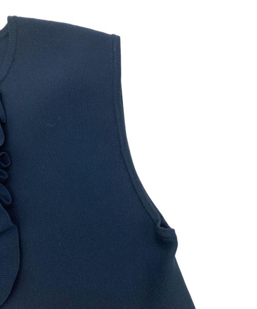 UNITED ARROWS（ユナイテッドアローズ）UNITED ARROWS (ユナイテッドアローズ) イレギュラーフリルベスト ネイビー サイズ:表記なしの古着・服飾アイテム